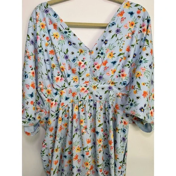 Alexia Admor Womens August Midi Dress Halogen Garden V-neck Plus Size 2X‎ #11 - Picture 11 of 11